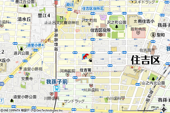 住吉沢之町店付近の地図
